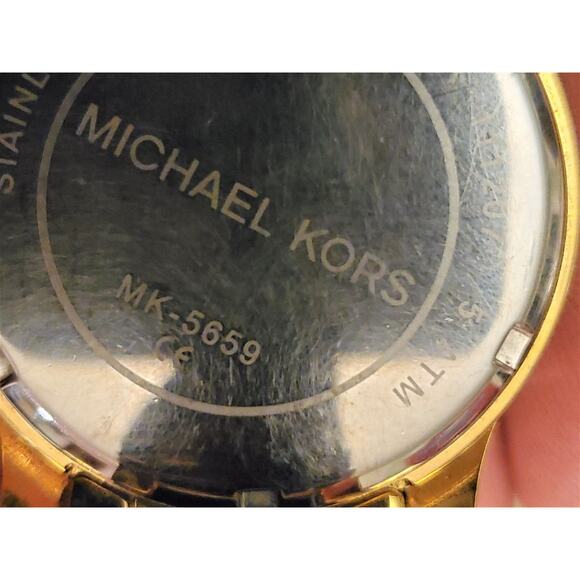 Michael Kors MK5659 Women\'s Watch Chronograph Gold Tortoise Acetate Band B692 main image 7